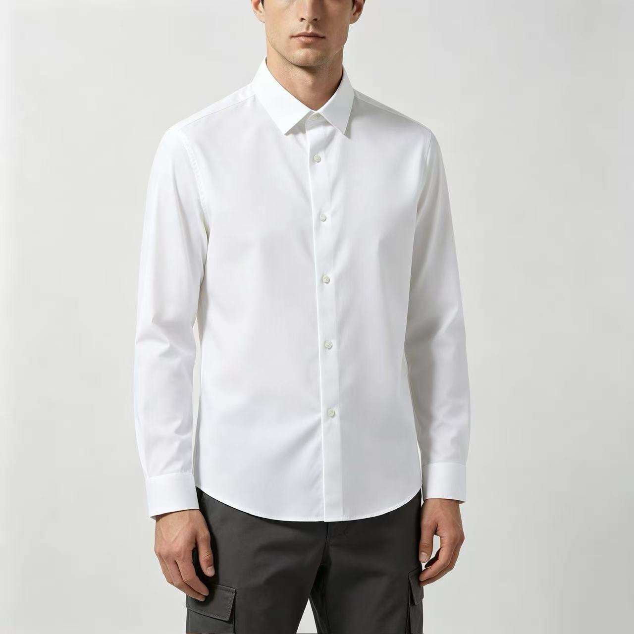 White Corporate Work Shirt Long Sleeve