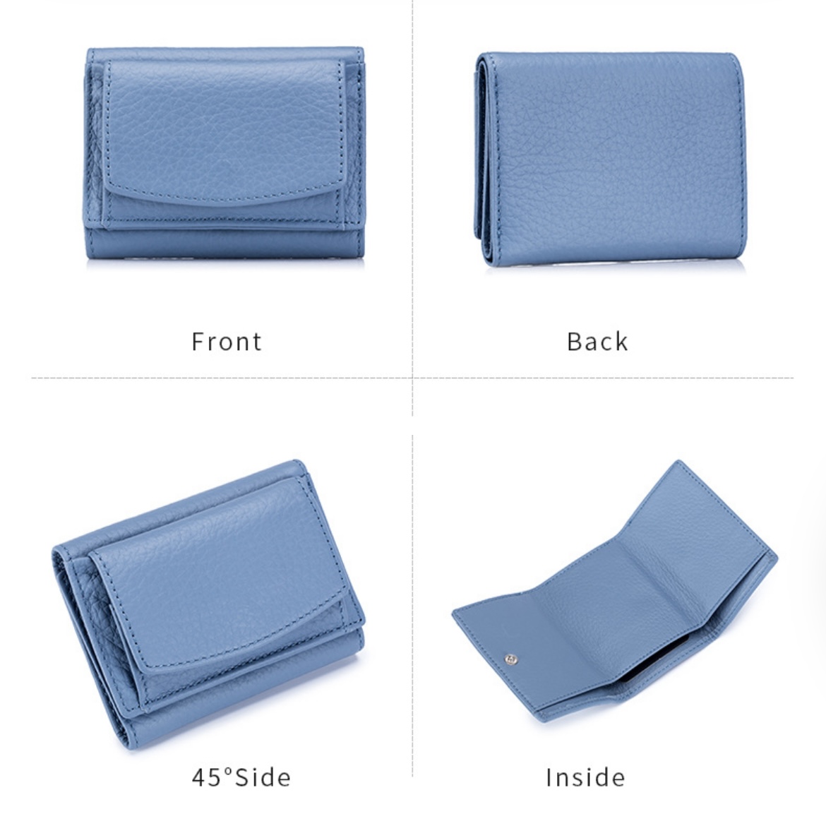 Amazon hot-selling wallet RFID blocking wallet, top-grain cowhide mini wallet, women's coin purse