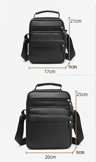 Wholesale genuine leather men's bags, new business cowhide messenger bags for men, new trendy casual genuine leather men's bags with a simple and stylish shoulder bag design