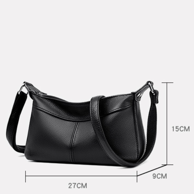 Wholesale Genuine Leather Bags for Women 2026 New Multi-Compartment Shoulder and Crossbody Bag Large Capacity Cowhide Crescent Bag