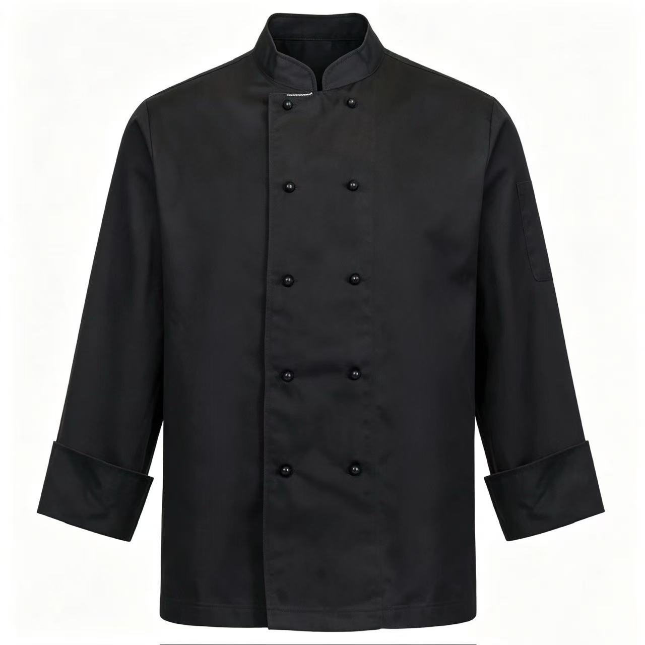 Black Chef Jacket Long Sleeve