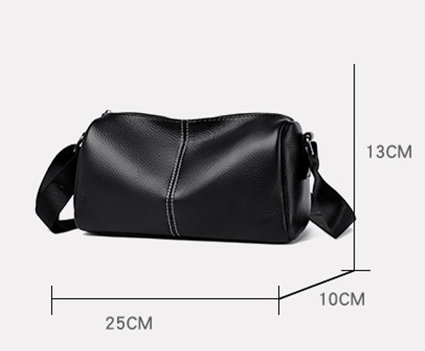 Wholesale genuine leather men's bag, simple men's shoulder bag, commuter crossbody bag, casual genuine leather bag, men's Boston bag