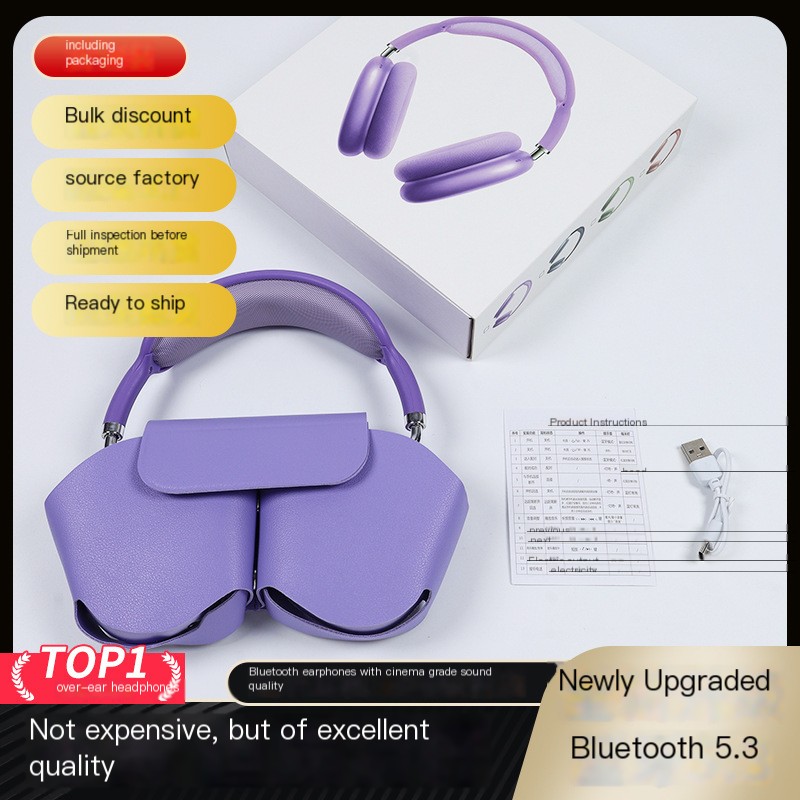 Cross-border hit P9 Pro max heavy bass wireless Bluetooth over-ear headphones with mic and long battery life