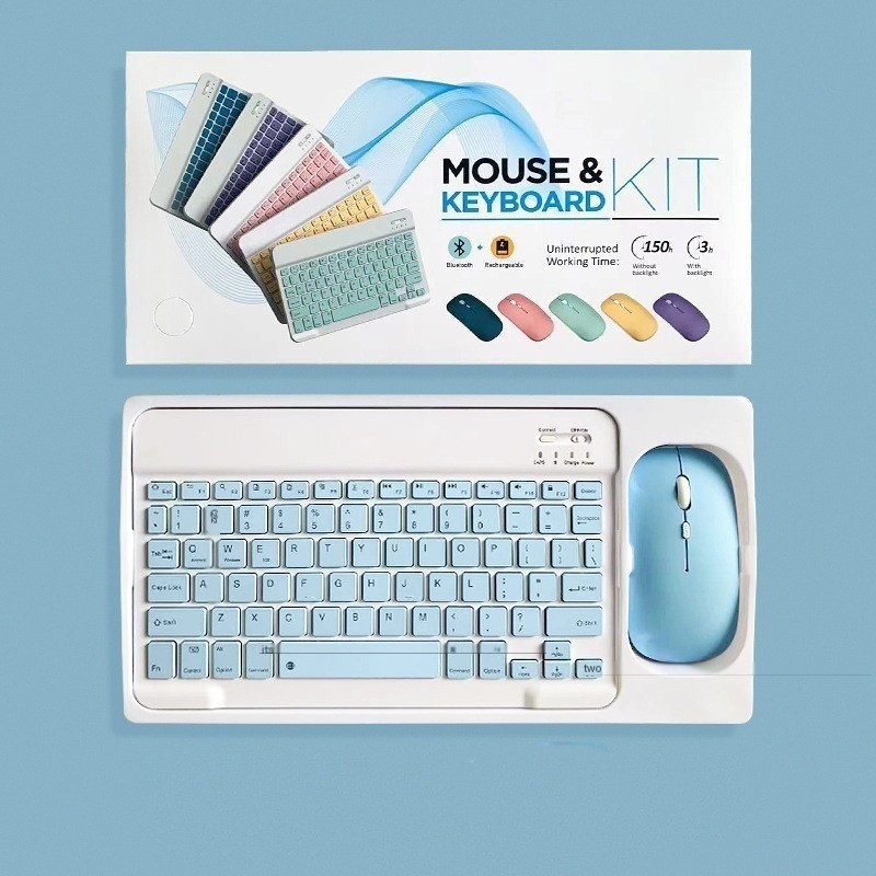 Bluetooth keyboard suitable for Apple and Huawei phones, tablets, portable wireless keyboard and mouse charging set