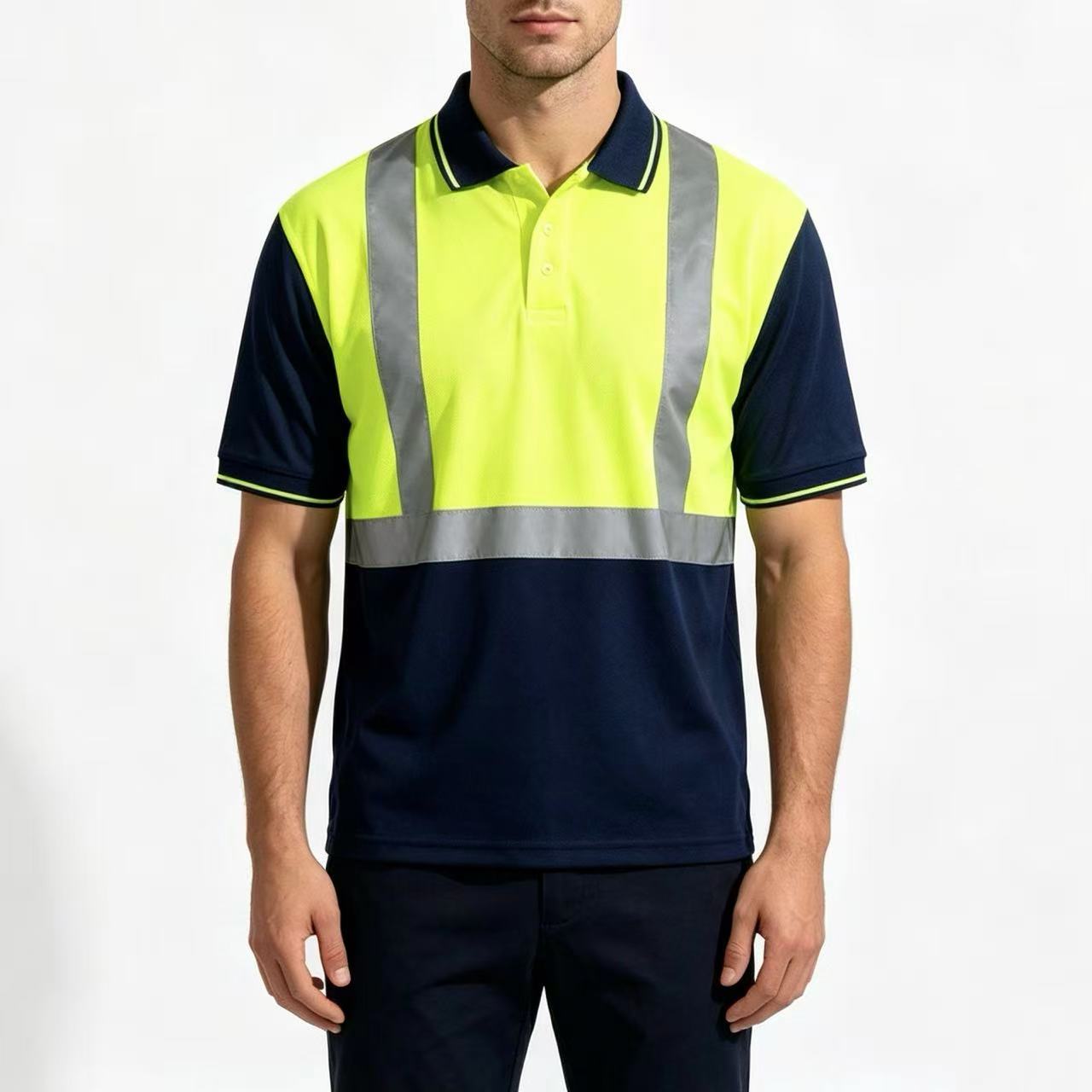 Hi Vis Two Tone Polo Shirt Short Sleeve