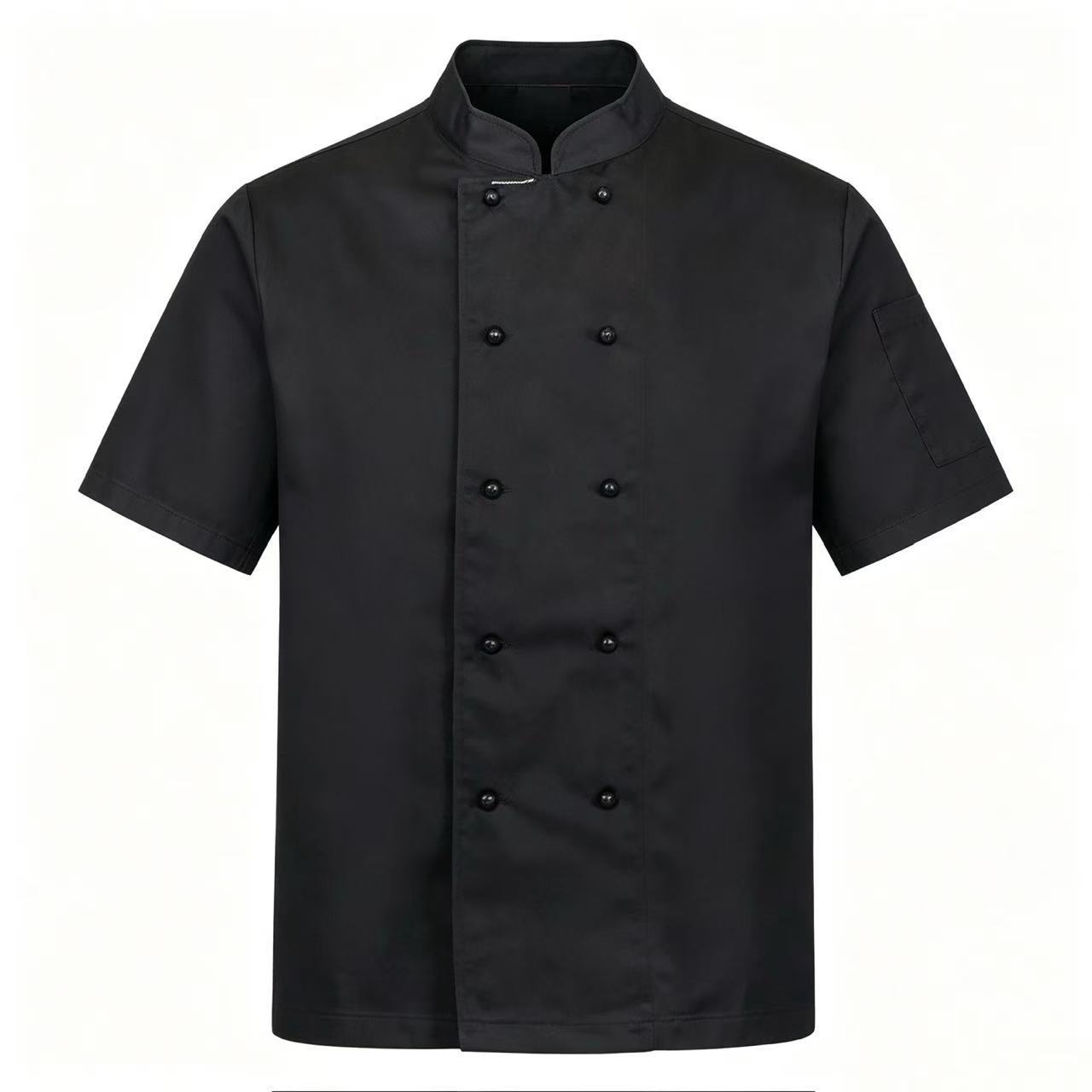 Black Chef Jacket Short Sleeve